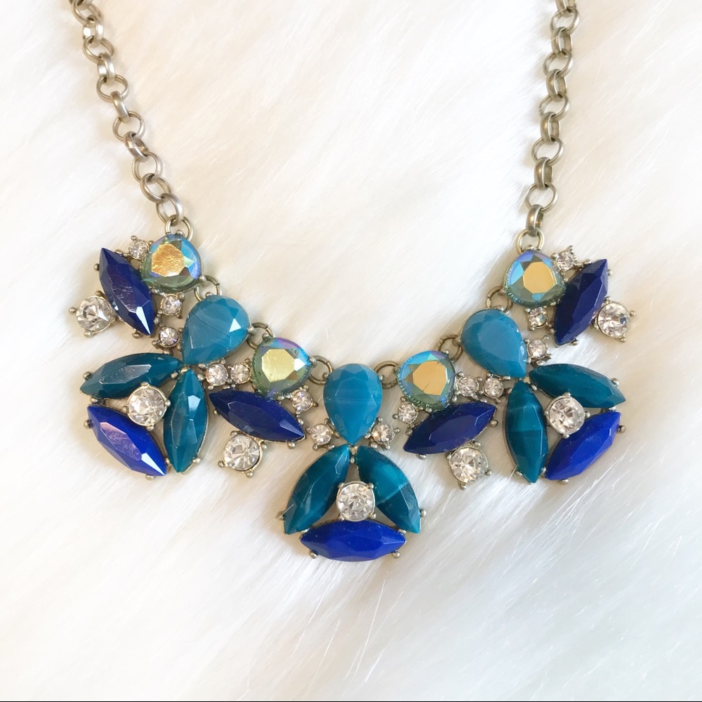 Rhinestone & Glass Bead Statement Necklace